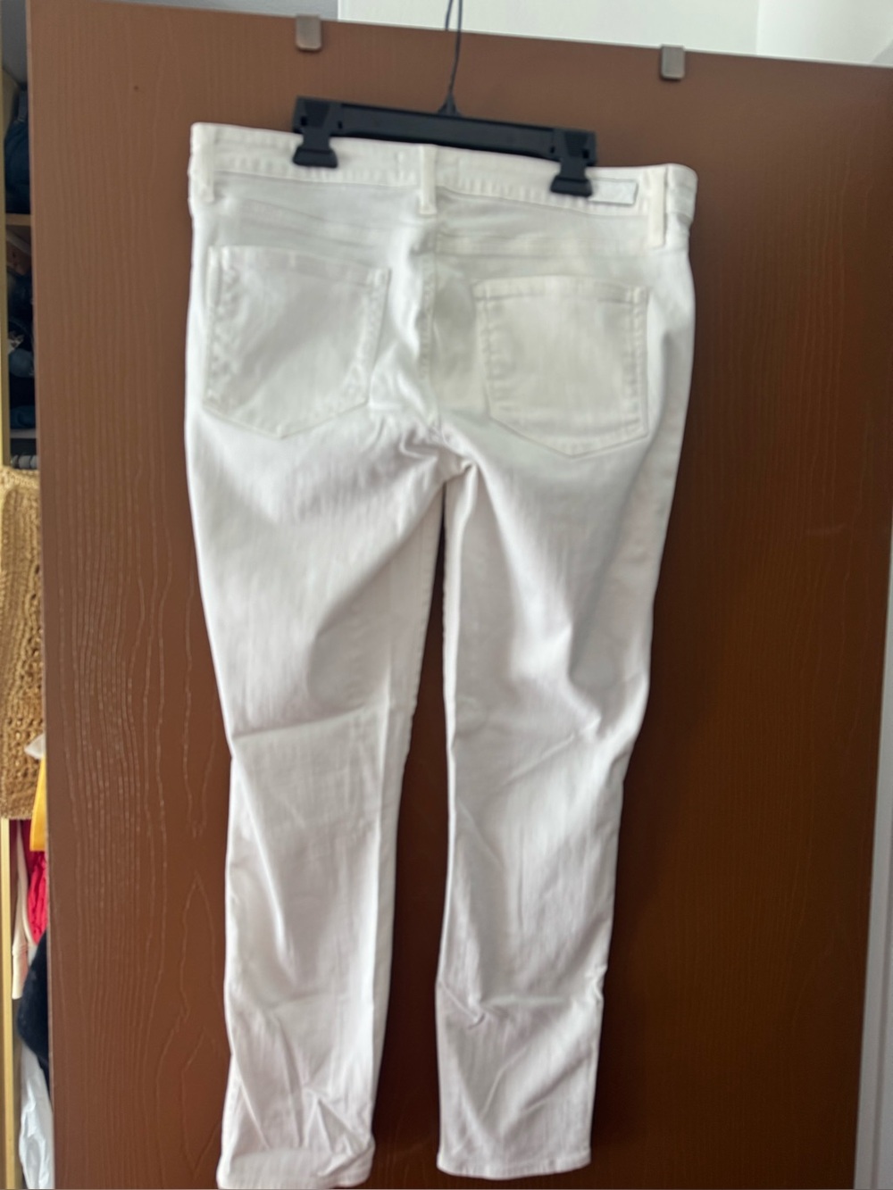 White Straight-Leg ankle Jeans